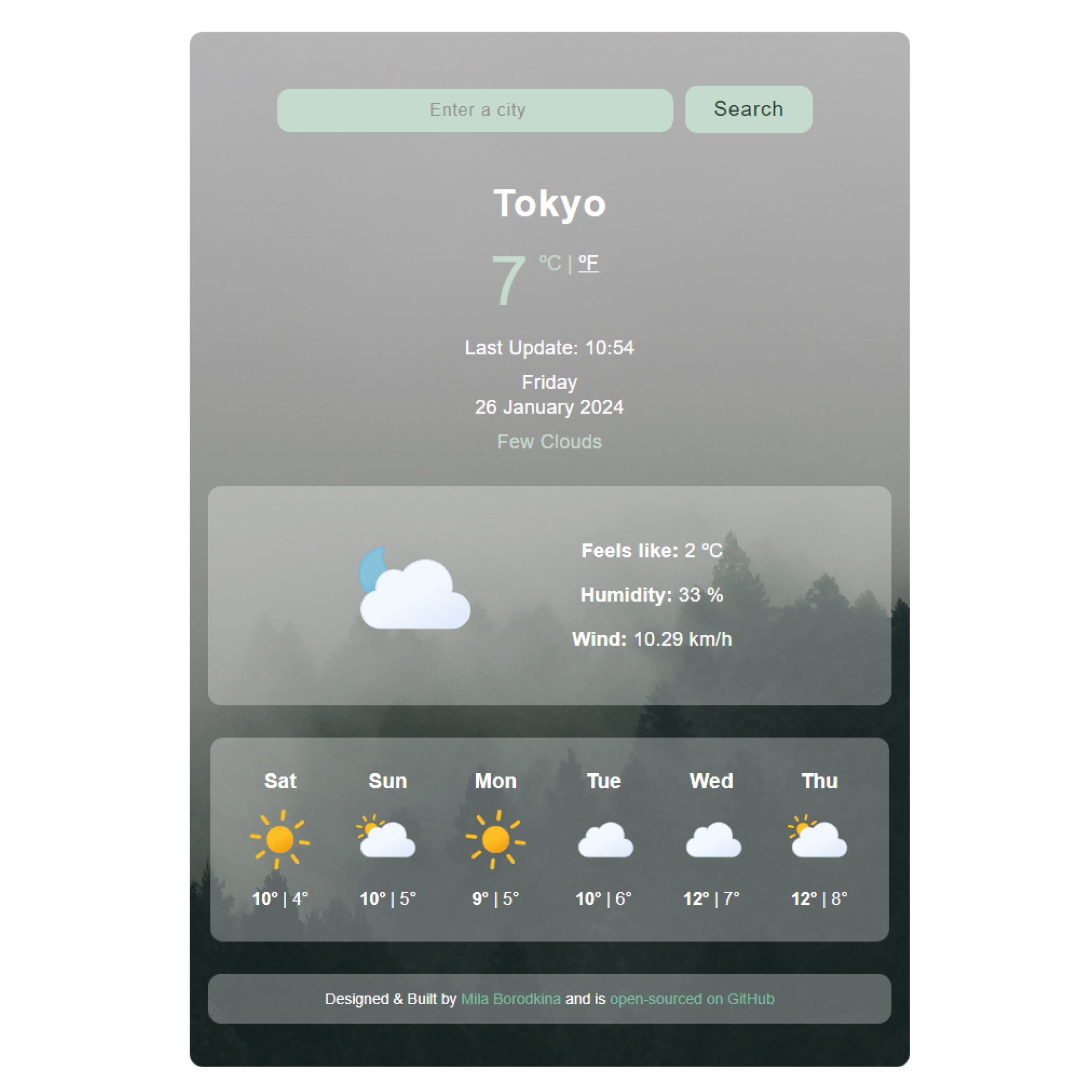 React Weather project